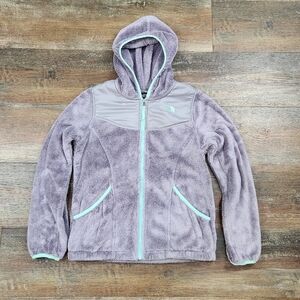 The North Face Super Soft Fleece Zip Up Hooded Jacket Size L 14-16